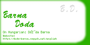barna doda business card